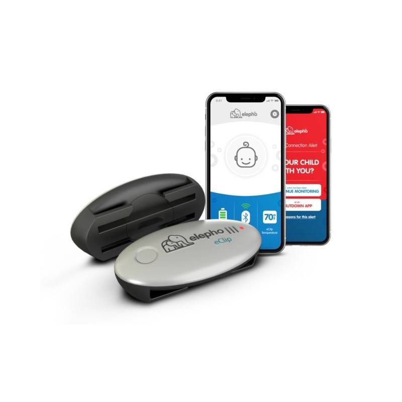 slide 2 of 3, Elepho eClip Baby Reminder Car Seat Alarm - Silver, 1 ct