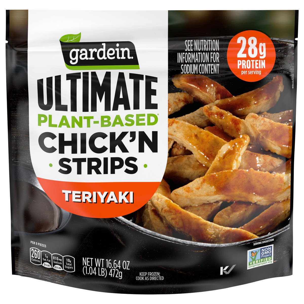 slide 1 of 5, Gardein Ultimate Plant-Based Teriyaki Chicken Strips, 16.64 oz