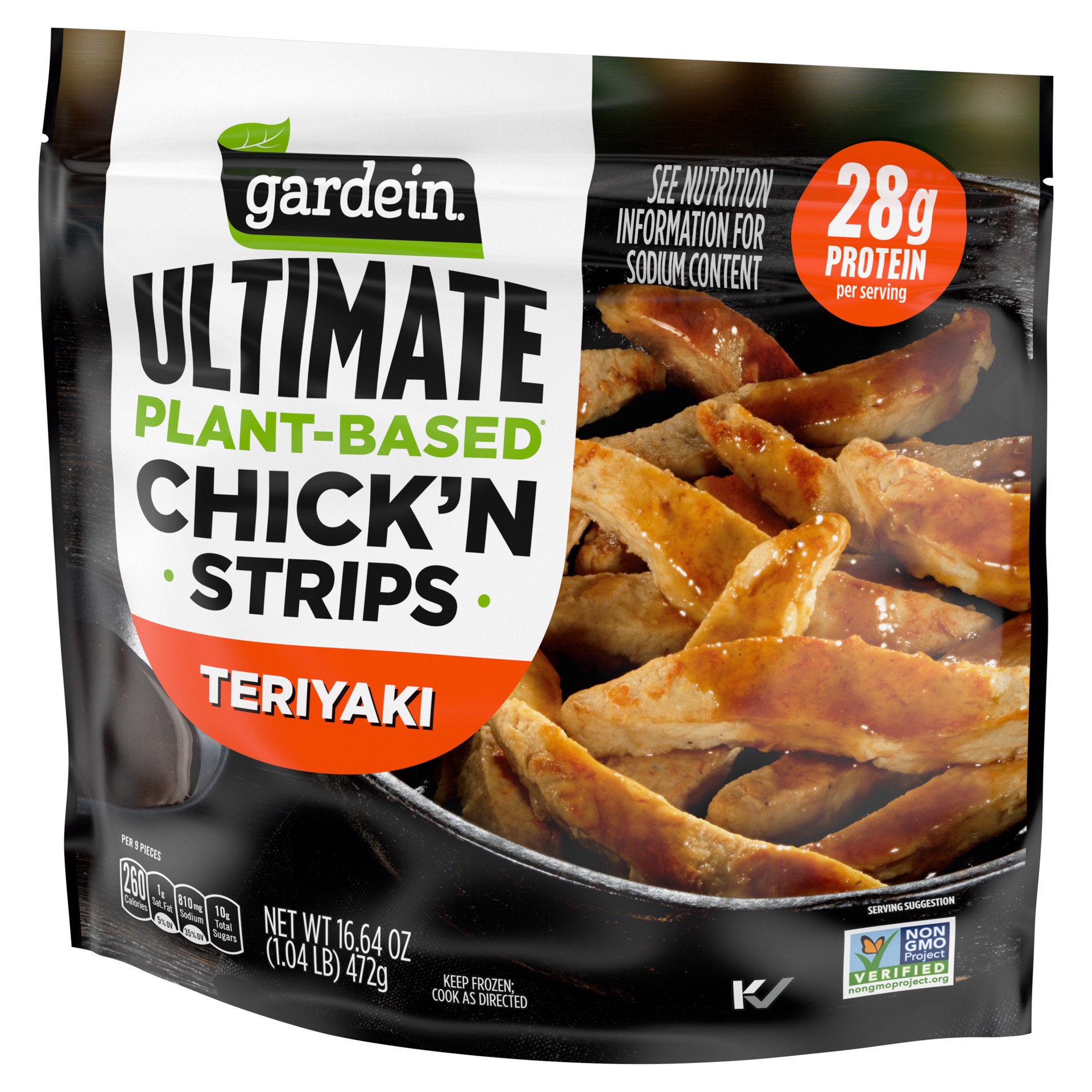 slide 5 of 5, Gardein Ultimate Plant-Based Teriyaki Chicken Strips, 16.64 oz