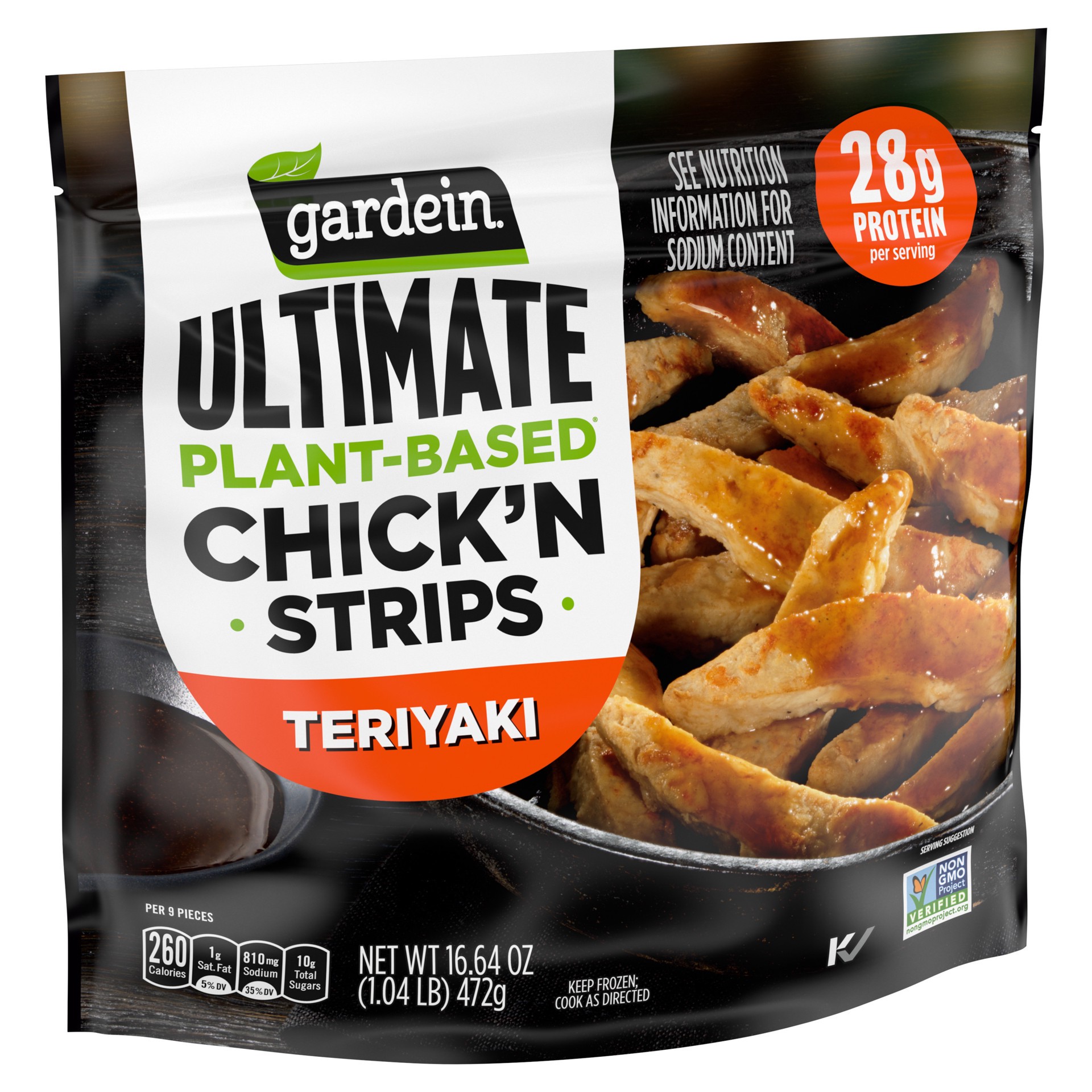 slide 4 of 5, Gardein Ultimate Plant-Based Teriyaki Chicken Strips, 16.64 oz