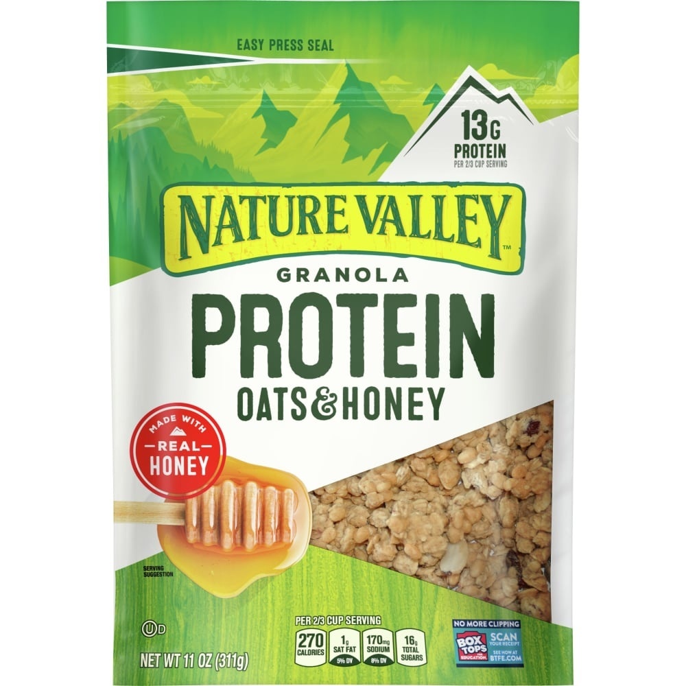 slide 1 of 2, Nature Valley Oats & Honey Protein Granola, 11 oz