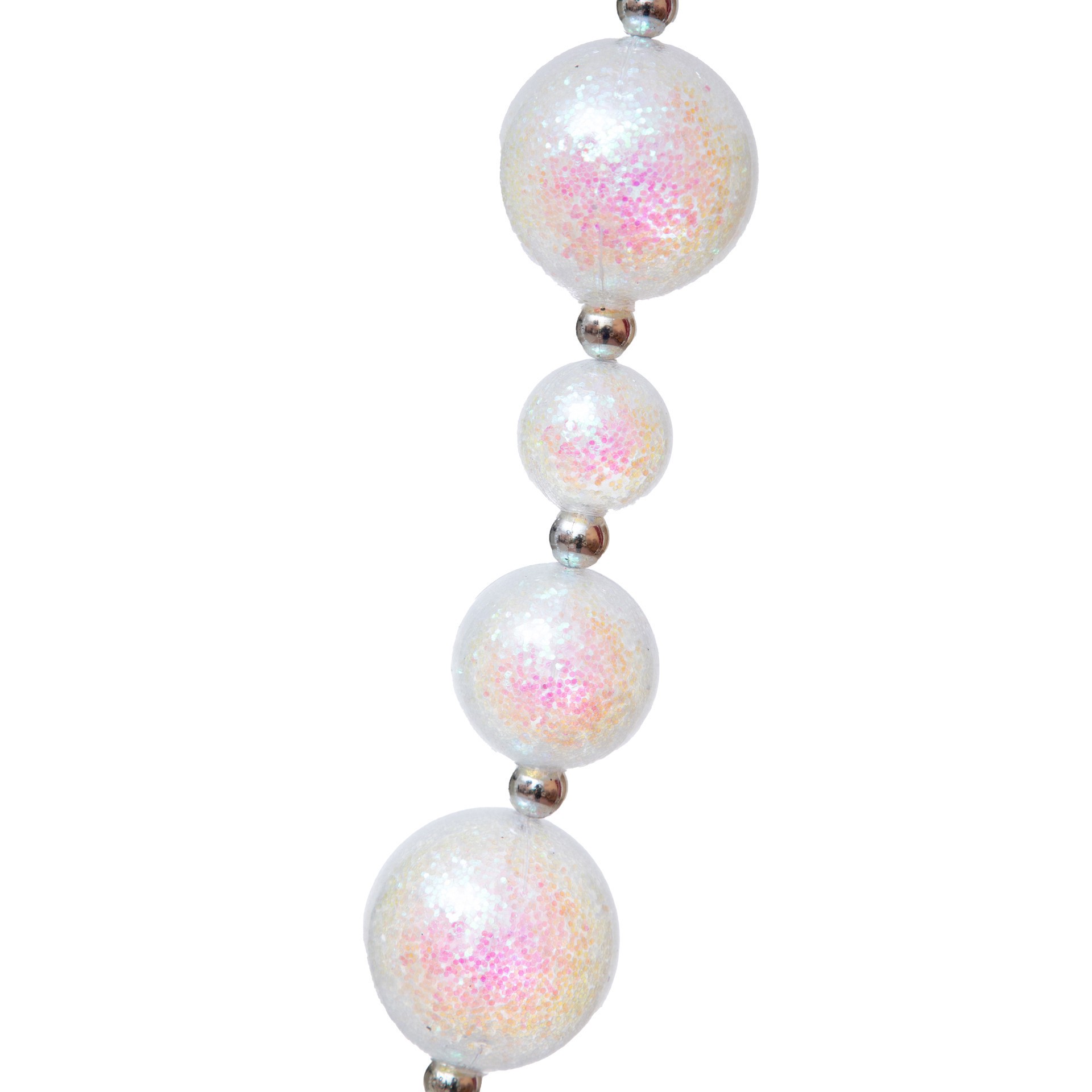 slide 2 of 2, 6ft. Iridescent Clear Shatterproof Ball Garland By Ashland, 6 ft