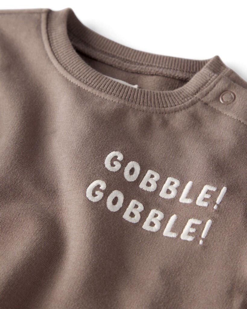 slide 2 of 3, Littleplanet Baby Organic Cotton Gobble Gobble Bubble Caribou Brown 12M, 1 ct