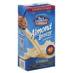 Blue Diamond Almond Breeze Shelf-Stable Unsweetened Vanilla Almondmilk, 64 oz