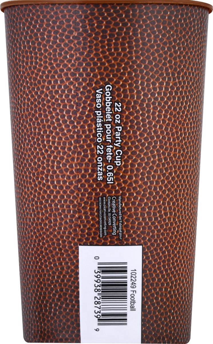 slide 6 of 10, Creative Converting Football Plastic Tumbler, 22 oz, 1 ct