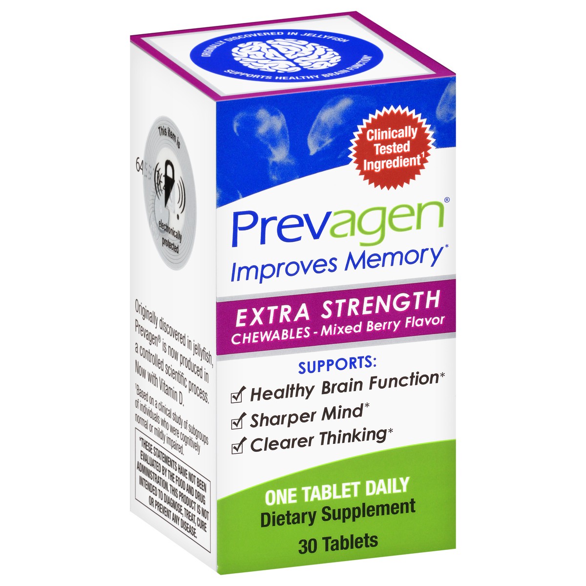 slide 2 of 4, Prevagen Improves Memory Mixed Berry Flavor Extra Strength Chewable Tablets, 30 ct