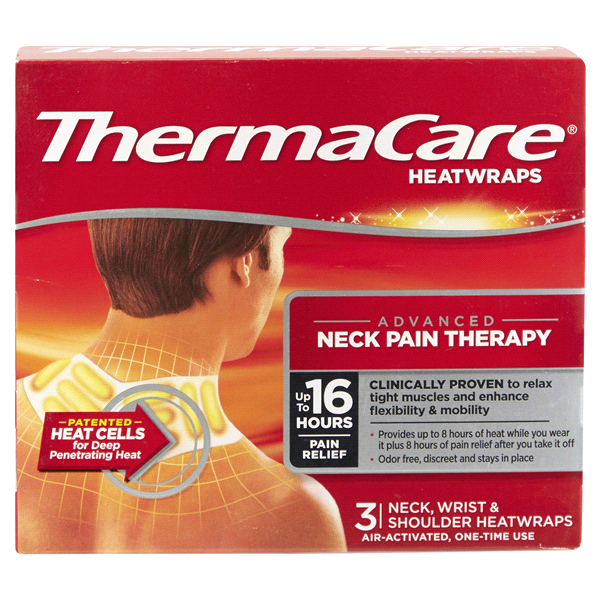 slide 1 of 1, ThermaCare Neck, Wrist, Shoulder Heat Wrap, 3 ct