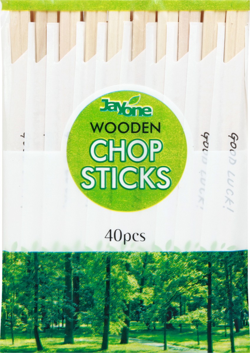 slide 1 of 11, Jayone Wooden Chop Sticks 40 ea, 40 ct