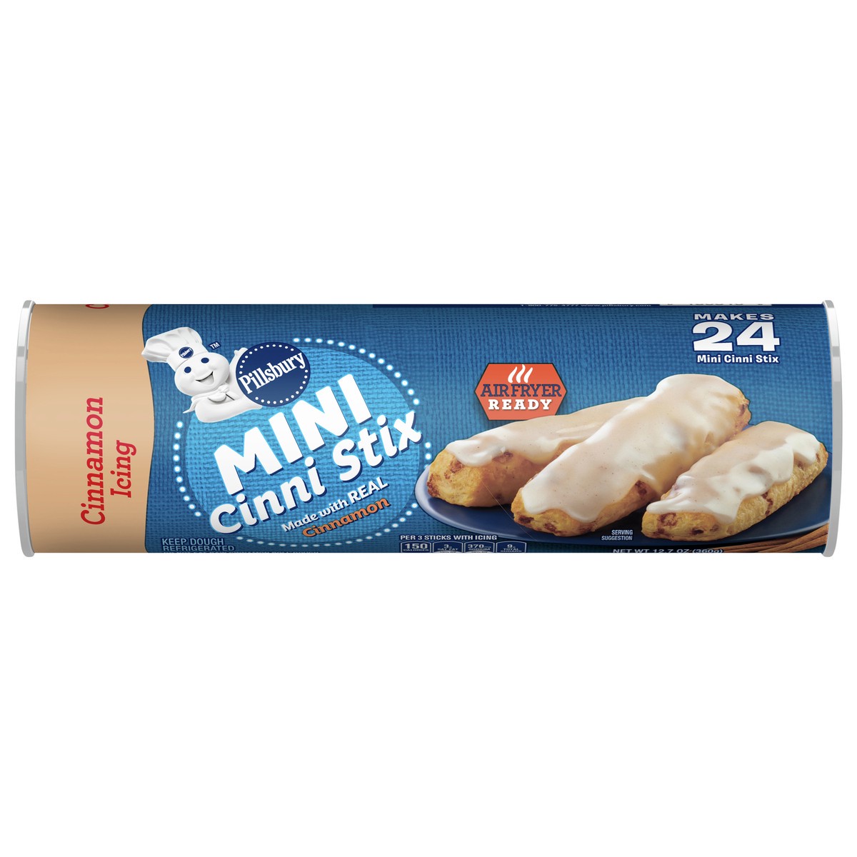 slide 1 of 13, Pillsbury Mini Cinni Sticks With Icing, 12.7 oz, 24 ct, 12.7 oz