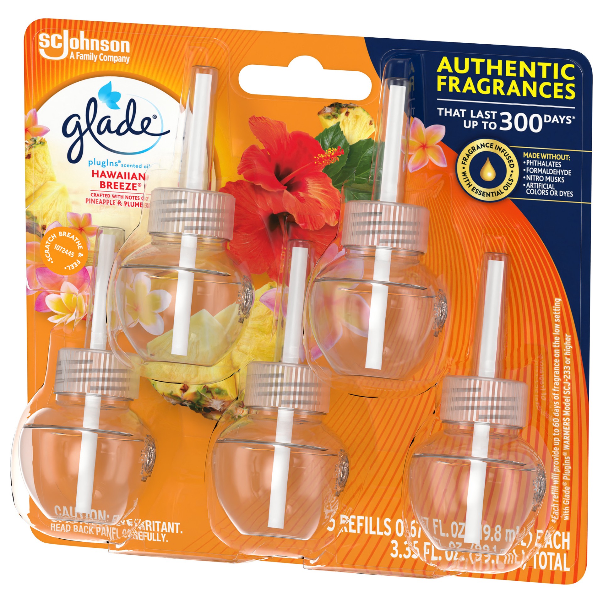 slide 5 of 5, Glade Hawaiian Breeze Air Freshener Refill, 5 ct