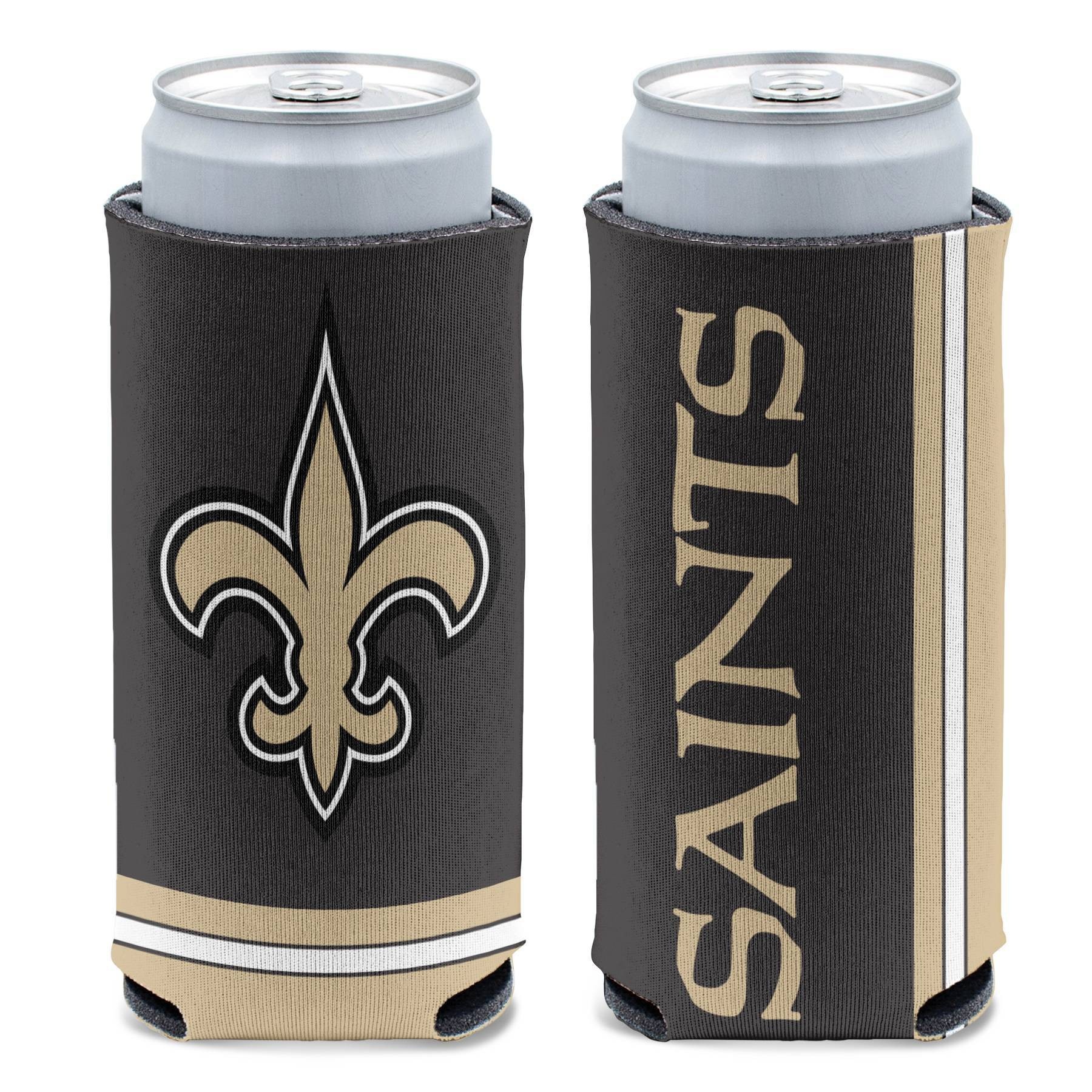 slide 1 of 1, NFL New Orleans Saints Slim Can Cooler, 1 ct