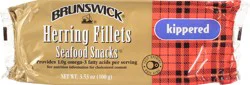 Brunswick Kippered Herring Fillets Seafood Snacks 3.53 oz. Pack