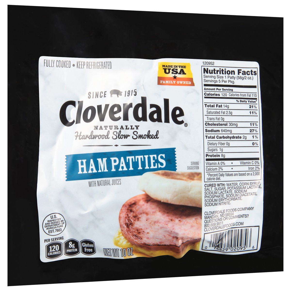 slide 3 of 9, Cloverdale Ham Patties 10 oz, 10 oz