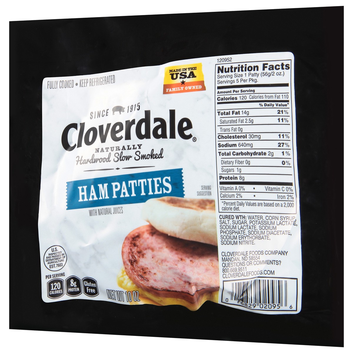 slide 8 of 9, Cloverdale Ham Patties 10 oz, 10 oz