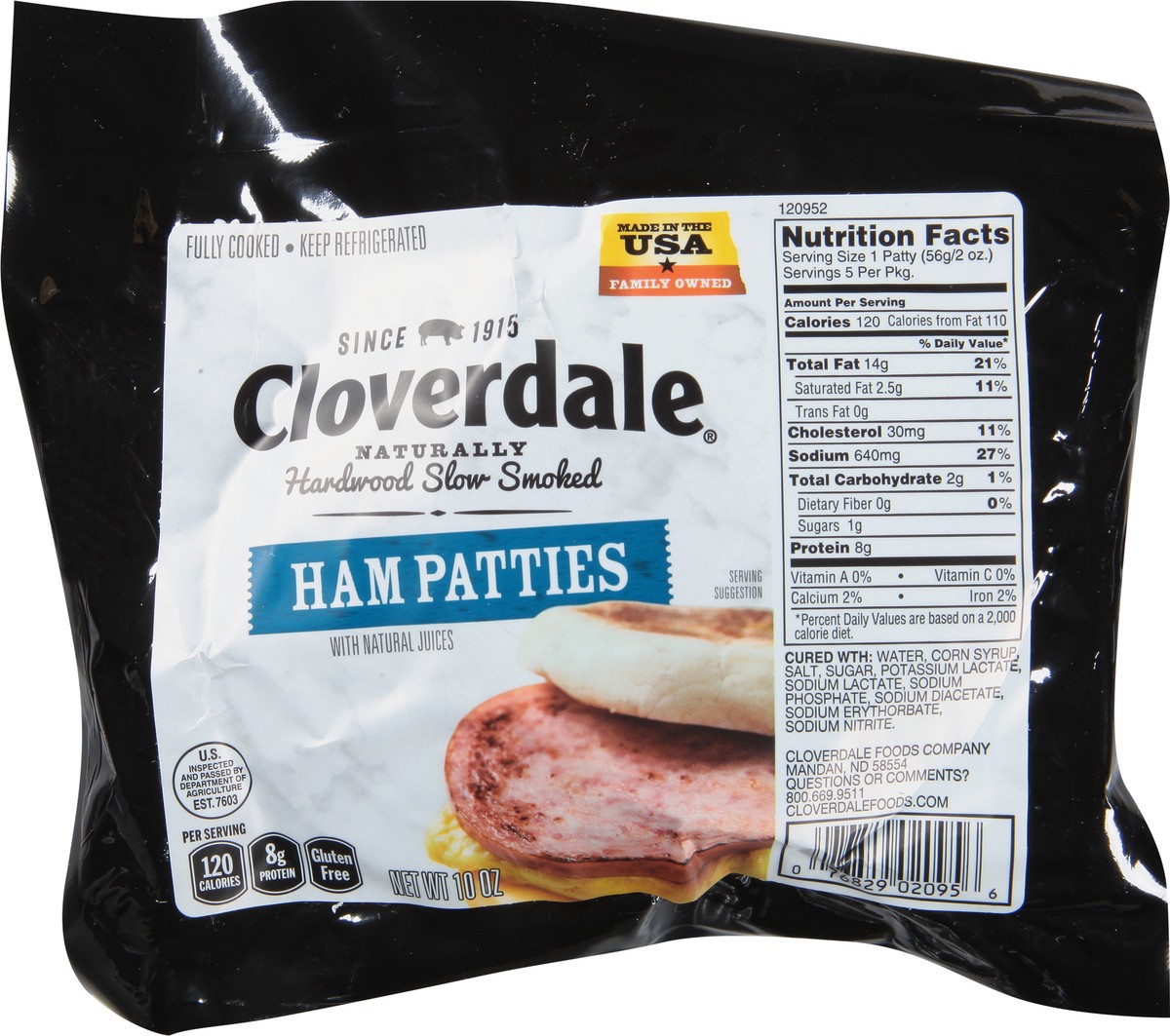 slide 9 of 9, Cloverdale Ham Patties 10 oz, 10 oz