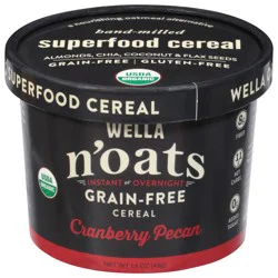 Wella Bar N'oats Instant Cranberry Pecan Grain Free Cereal Cup - 1.6 oz