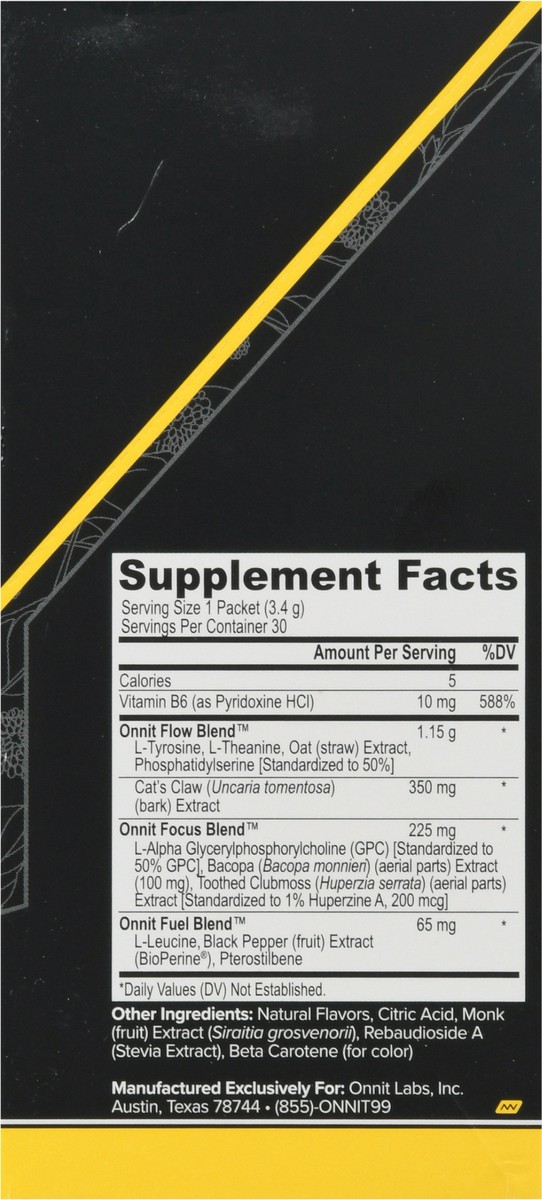 slide 6 of 9, Onnit Alpha Brain Instant Packets Pineapple Punch Box, 1 ct
