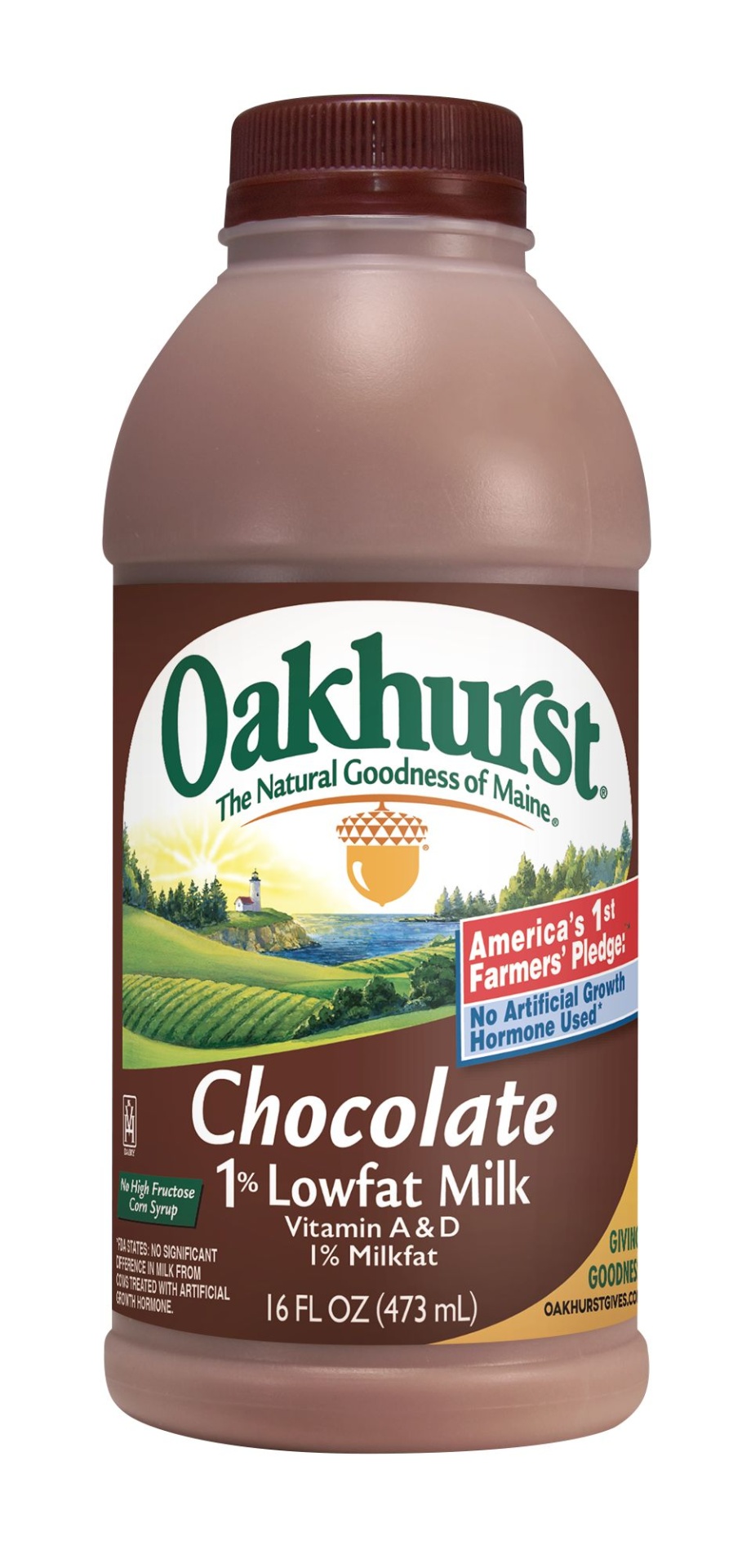slide 1 of 1, Oakhurst 1% Lowfat Chocolate Milk Pint - Each, 1 ct