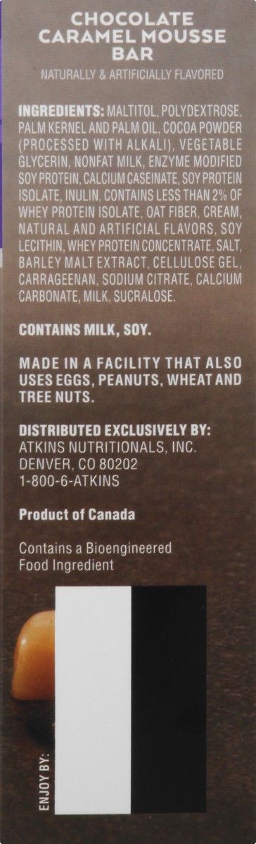 slide 8 of 9, Atkins Endulge Chocolate Caramel Mousse Treat Bars, 5 ct; 1.2 oz