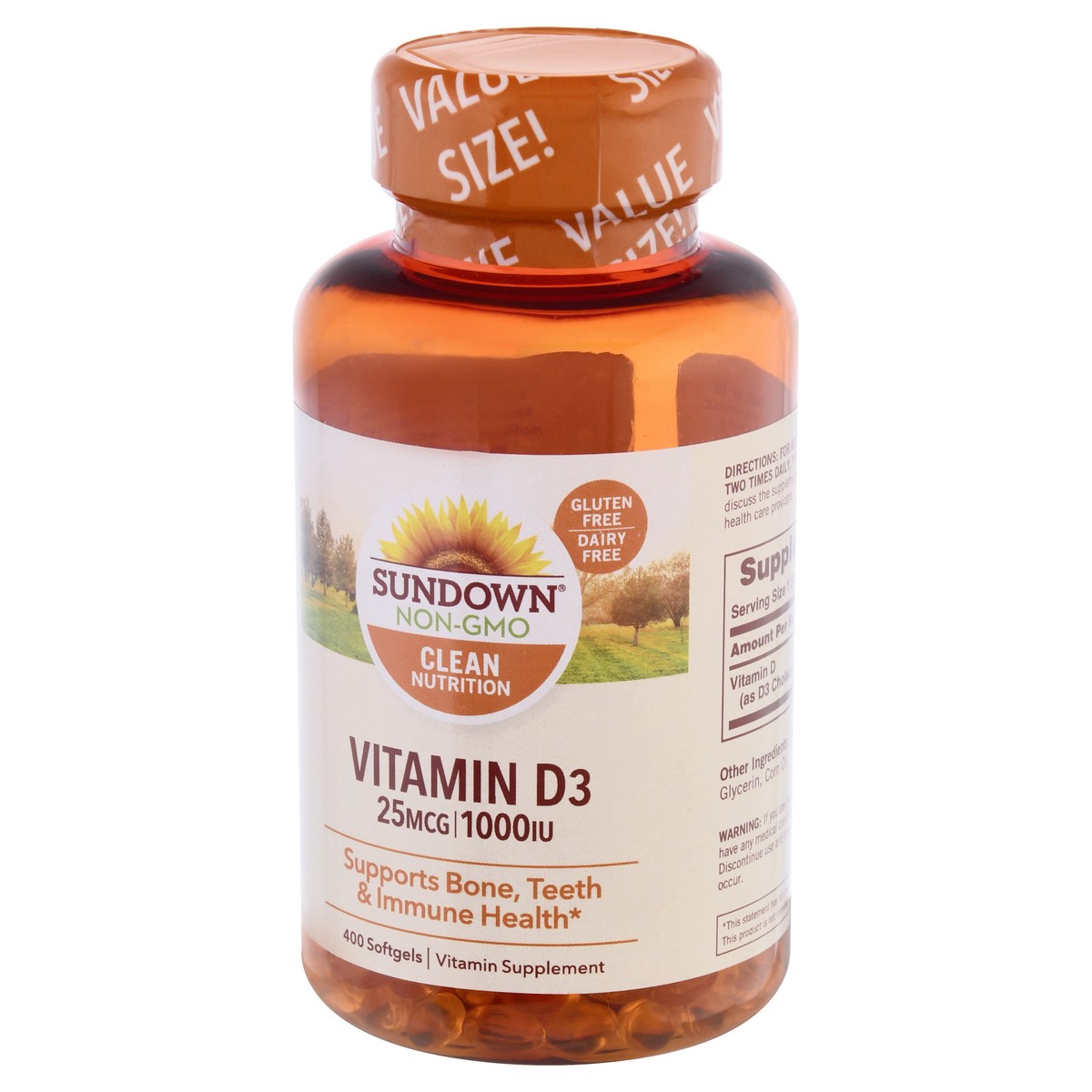 slide 3 of 9, Sundown Naturals High Potency Vitamin D3, 400 ct