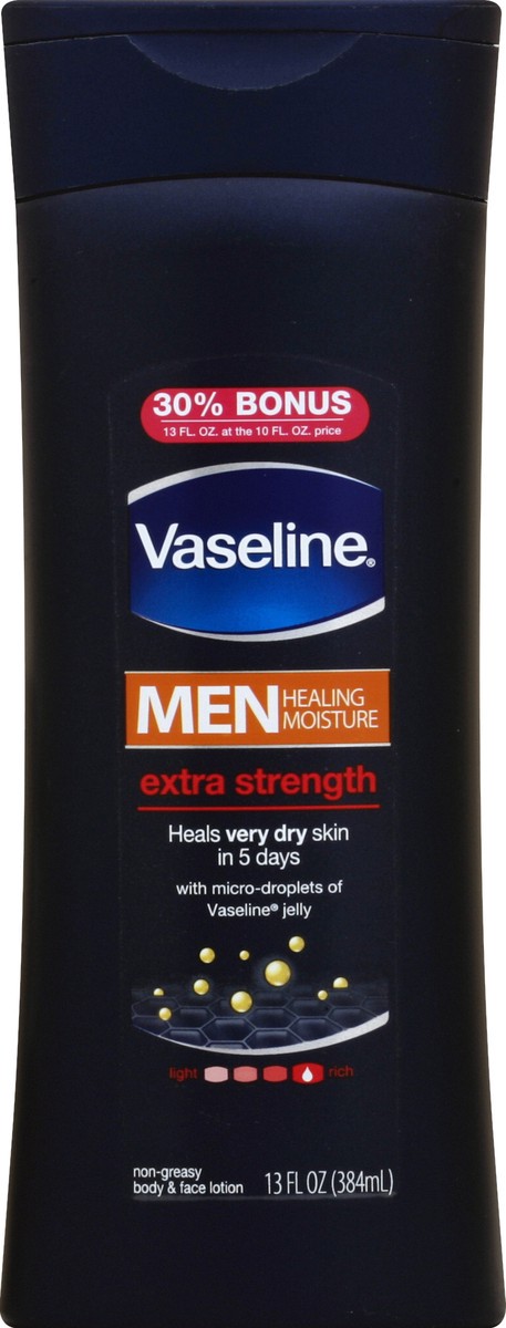 slide 1 of 6, Vaseline Men Body And Face Lotion, 13 fl oz