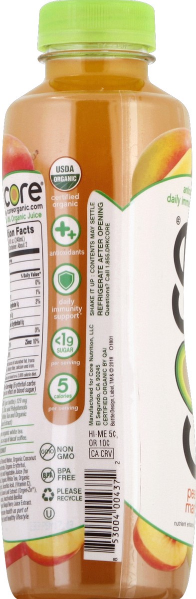 slide 3 of 4, Core Organic Peach Mango Beverage, 18 fl oz