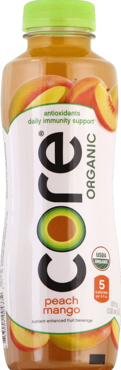 slide 4 of 4, Core Organic Peach Mango Beverage, 18 fl oz