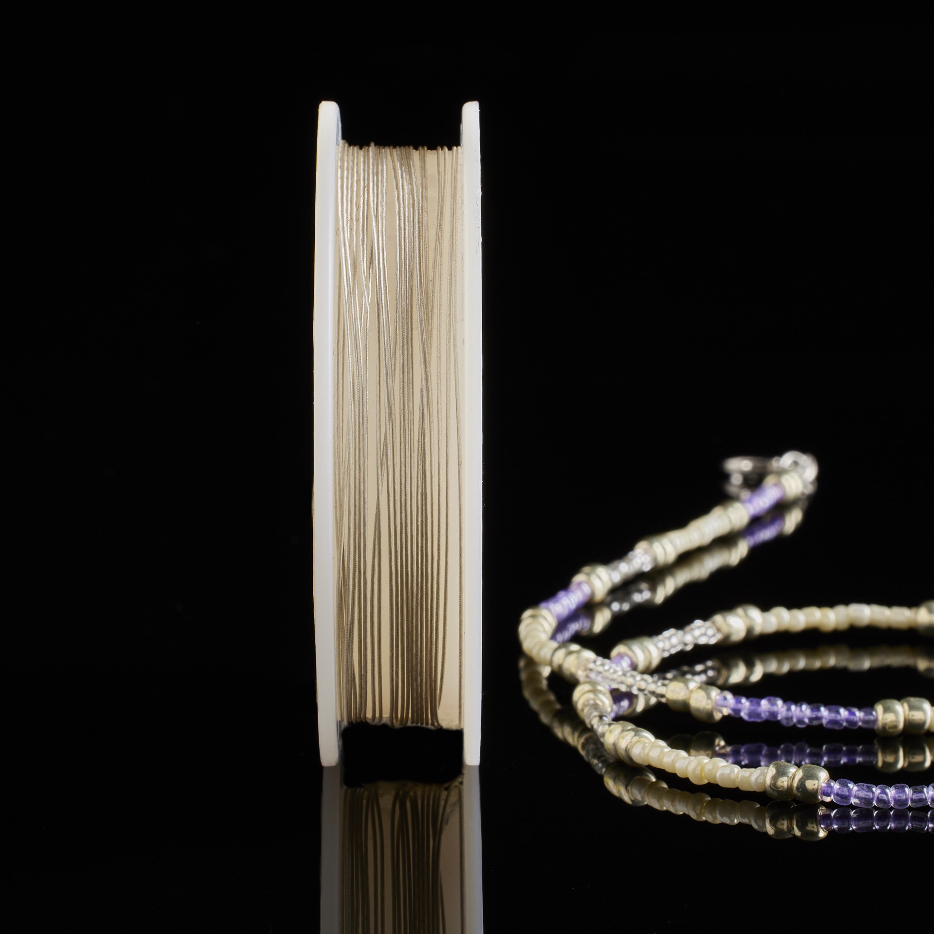 slide 2 of 2, Beadalon 19 Strand Bead Stringing Wire, Silver, 0.018", 0.018 in