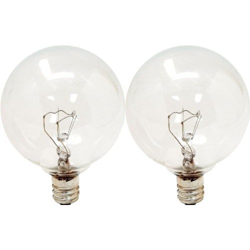 GE Crystal Clear 25-Watt Candelabra Base Globe Light Bulbs 2 ct | Shipt