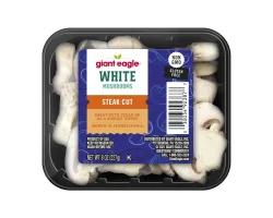 Giant Eagle White Mushrooms, Steak Cut