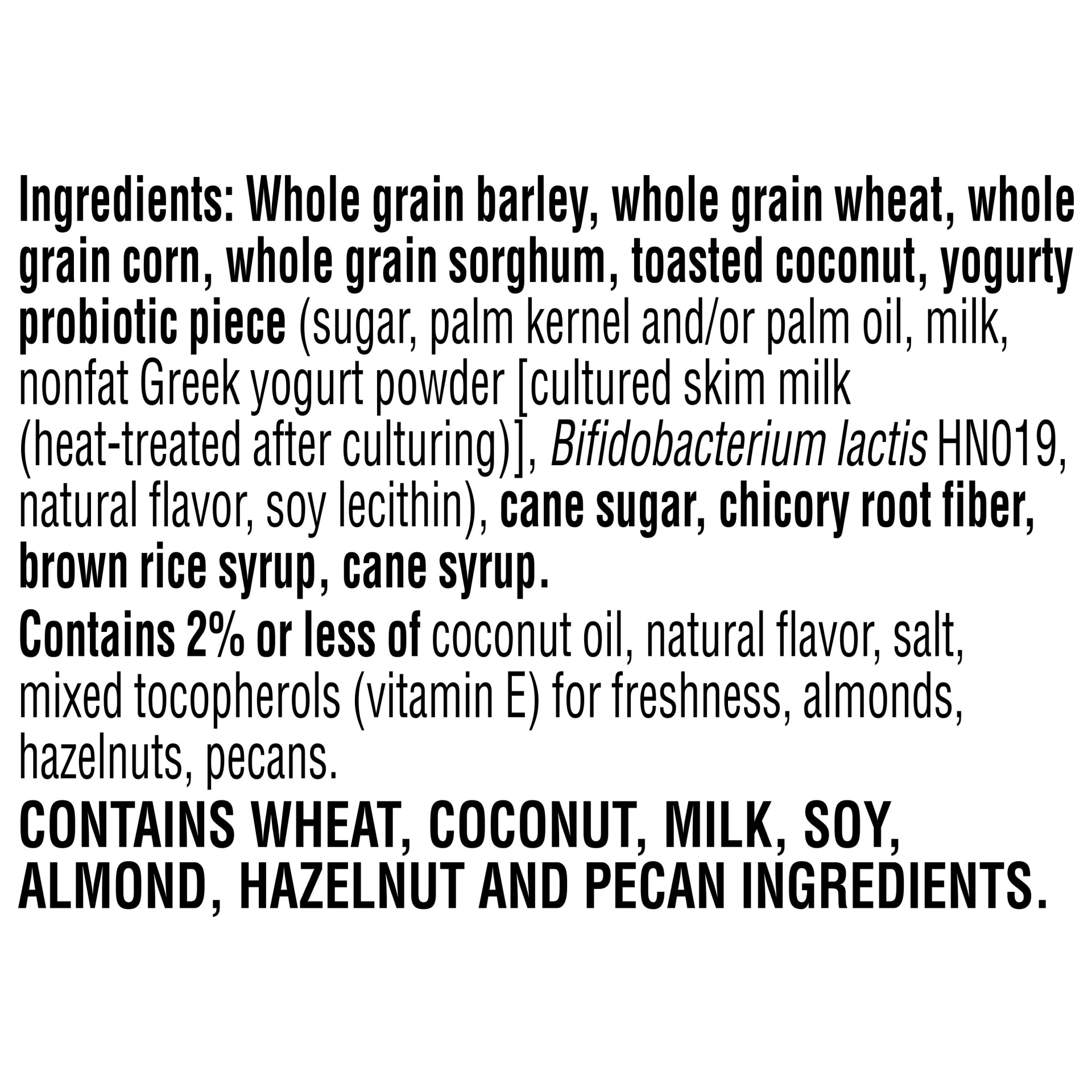 slide 3 of 3, Kellogg's HI! Happy Inside Breakfast Cereal, with Prebiotics Probiotics and Fiber for Digestive Wellness Non-GMO, Coconut Crunch, 10 oz