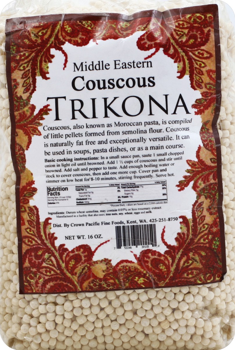 slide 3 of 6, Trikona Couscous 16 oz, 16 oz