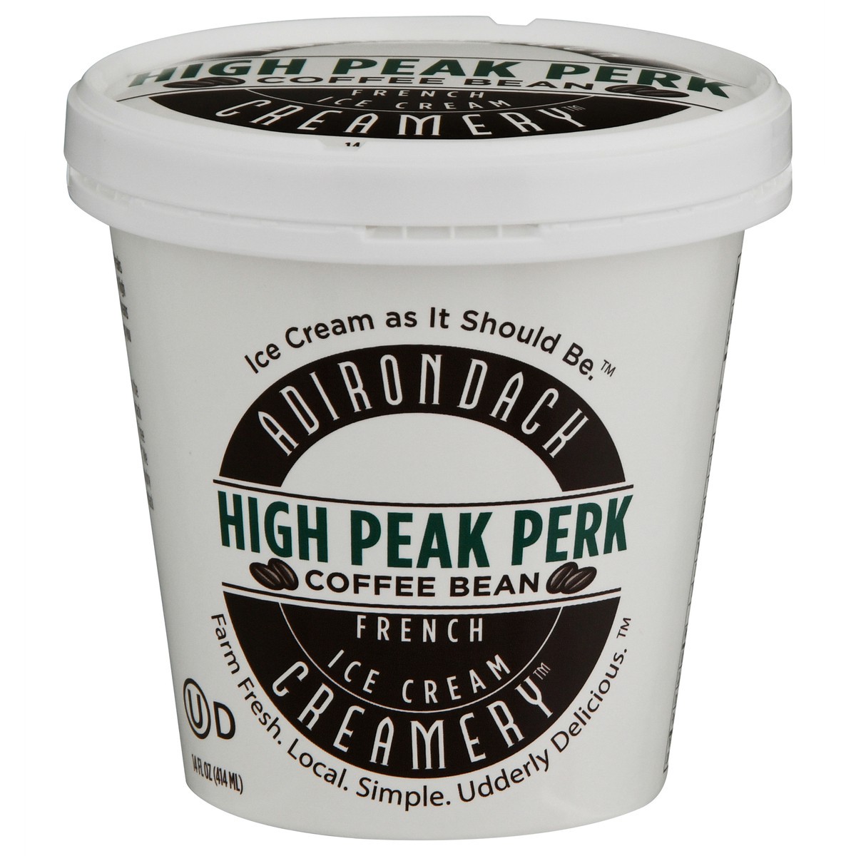 slide 4 of 13, Adirondack Creamery Coffee Bean High Peak Perk French Ice Cream 14 fl oz, 14 fl oz