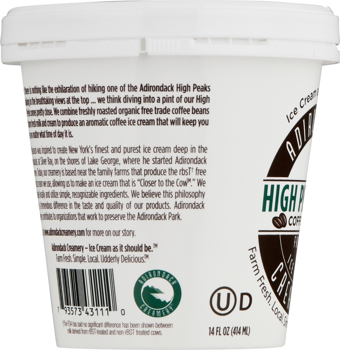 slide 5 of 13, Adirondack Creamery Coffee Bean High Peak Perk French Ice Cream 14 fl oz, 14 fl oz