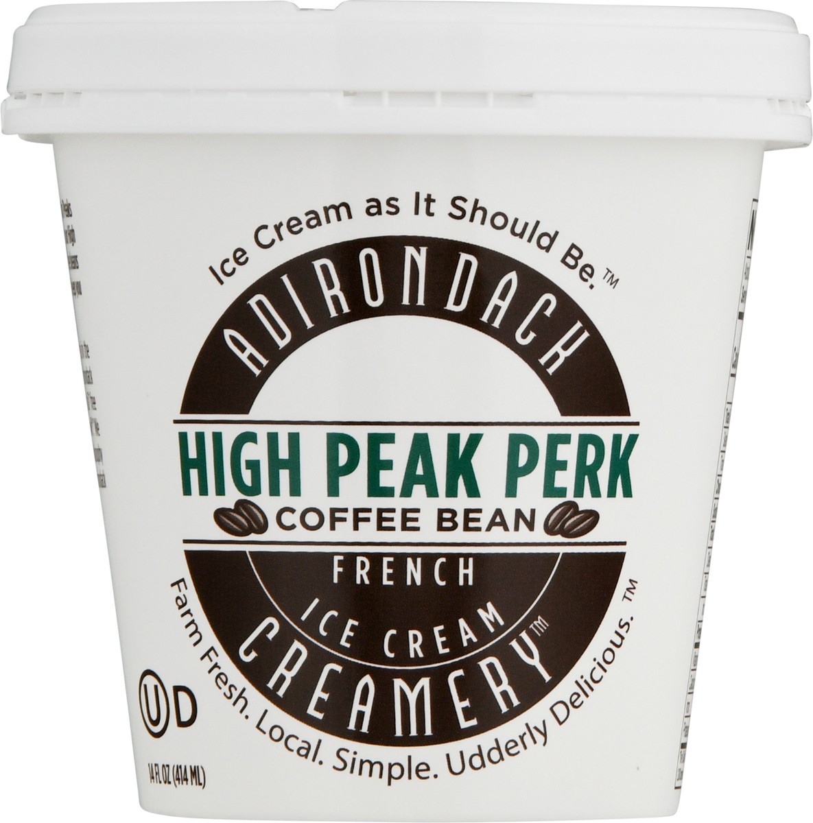 slide 9 of 13, Adirondack Creamery Coffee Bean High Peak Perk French Ice Cream 14 fl oz, 14 fl oz