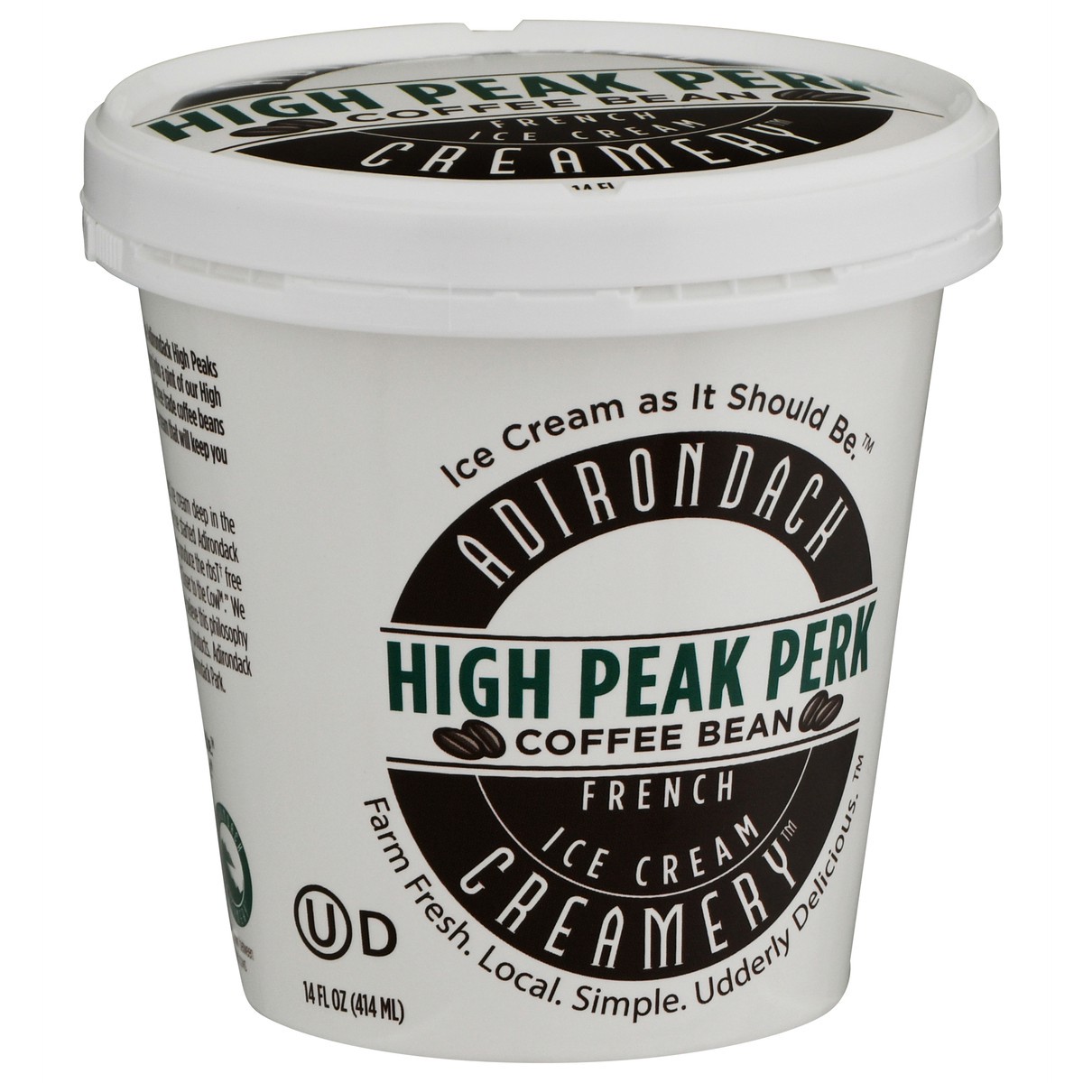 slide 10 of 13, Adirondack Creamery Coffee Bean High Peak Perk French Ice Cream 14 fl oz, 14 fl oz