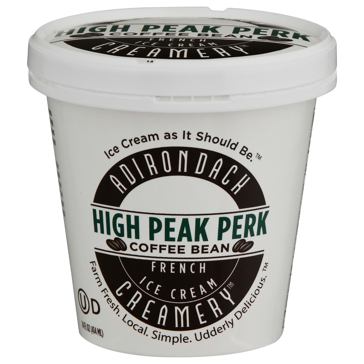 slide 1 of 13, Adirondack Creamery Coffee Bean High Peak Perk French Ice Cream 14 fl oz, 14 fl oz