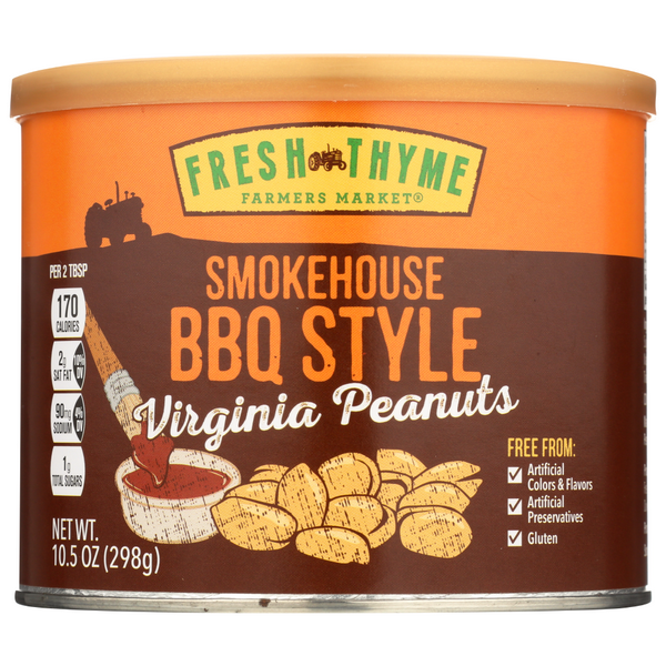 slide 1 of 1, Fresh Thyme Smokehouse Bbq Virginia Peanuts, 1 ct