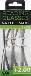 Sav Value Pack Reading Glasses +2.00 1 ea