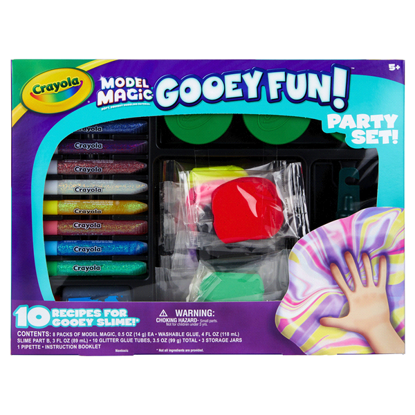 slide 1 of 5, Crayola Slime Party Slime Kit with 10 Varieties Slime Containers for Age 5+, 20 ct