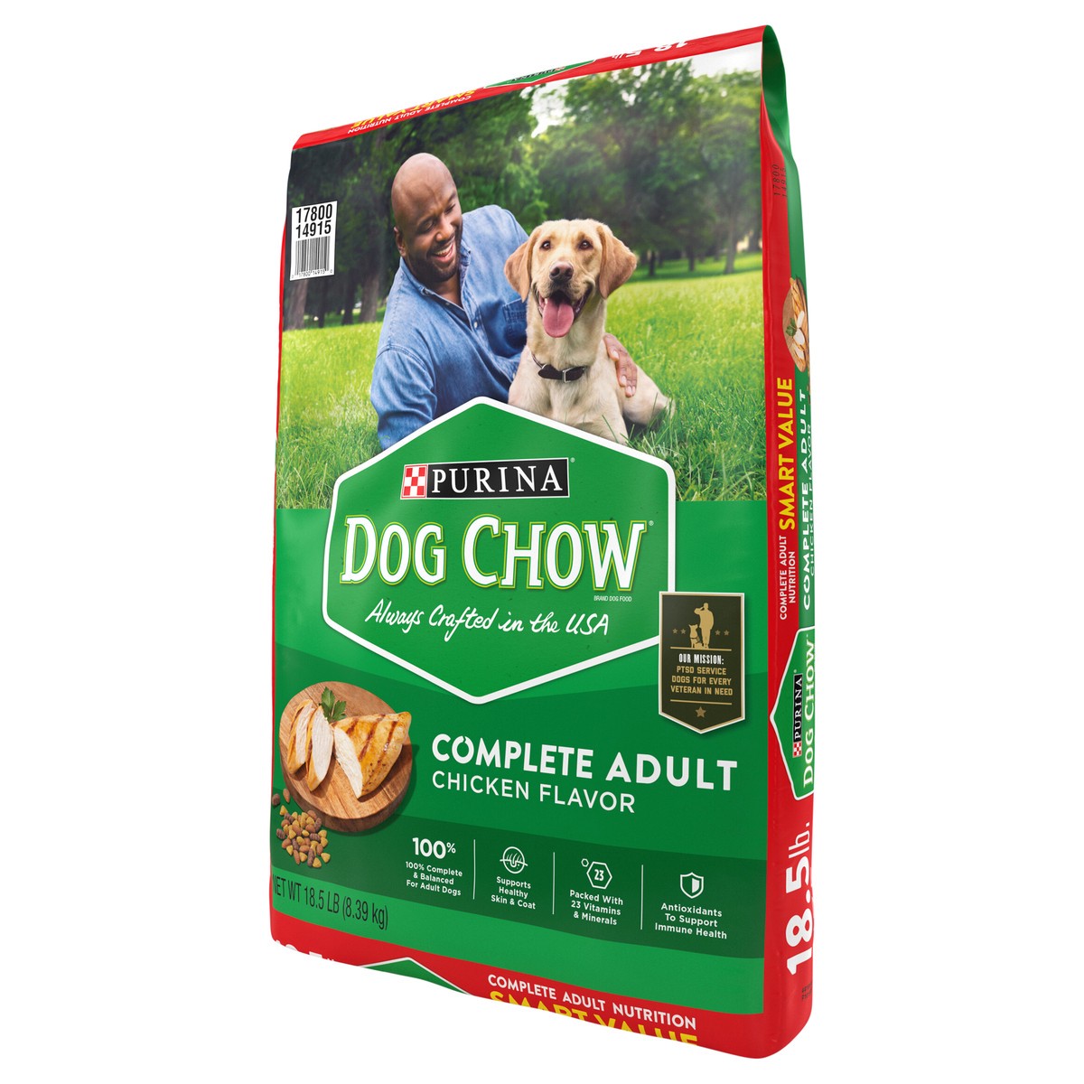 slide 2 of 9, Dog Chow Purina Dog Chow Complete Adult Dry Dog Food Kibble With Chicken Flavor, 18.5 lb