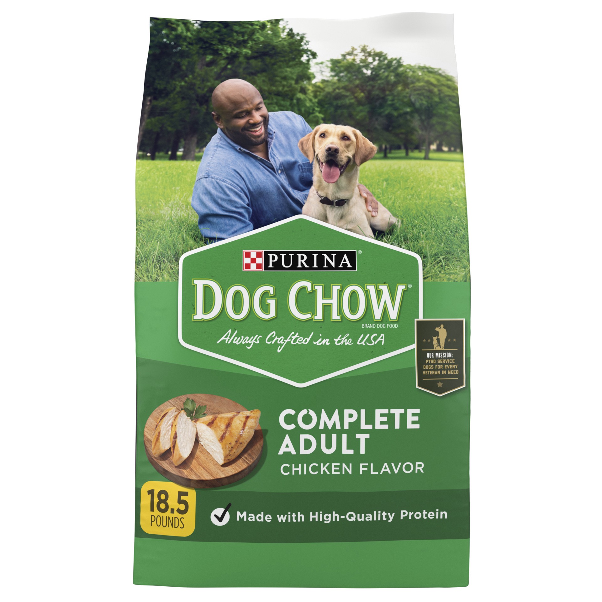 slide 1 of 9, Dog Chow Purina Dog Chow Complete Adult Dry Dog Food Kibble With Chicken Flavor, 18.5 lb