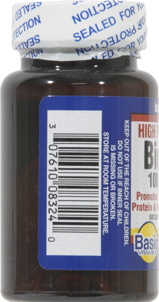 slide 2 of 2, Basic High Potency Biotin Tablets 1000Mcg, 120 ct
