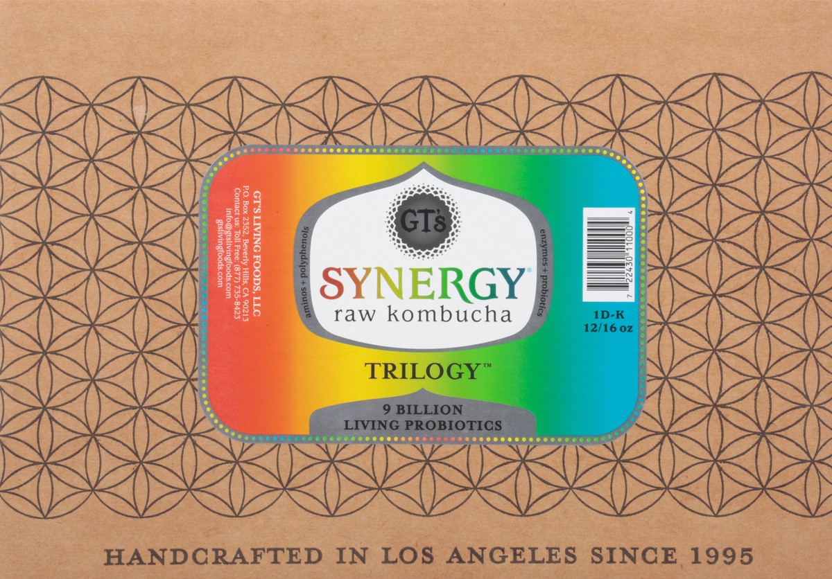 slide 12 of 12, GT's Trilogy Synergy Raw Kombucha 12 - 16 fl oz Bottle, 12 ct