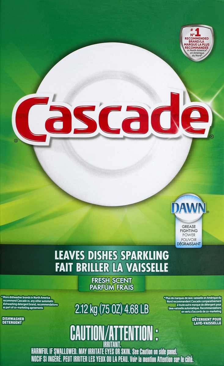 slide 4 of 5, Cascade Dishwasher Detergent, 75 oz