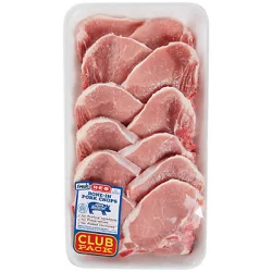 H-E-B Pork Center Cut Chops Bone-in Club Pack