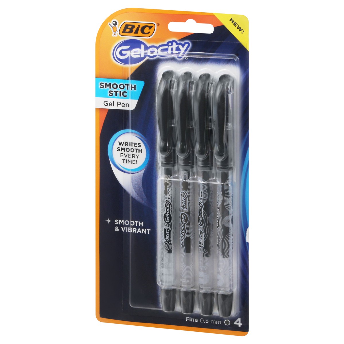 slide 7 of 9, BIC Gel-ocity Fine 0.5 mm Black Smooth Stic Gel Pen 4 ea, 4 ct