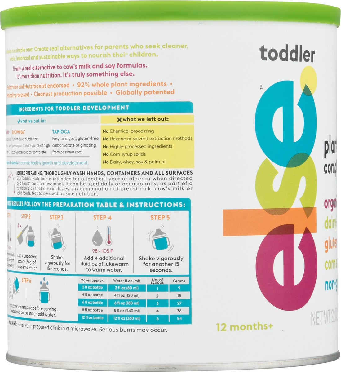 slide 7 of 9, Else 12 Months+ Original Complete Plant Based Nutrition 22 oz, 22 oz