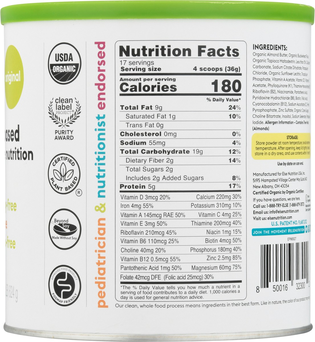 slide 8 of 9, Else 12 Months+ Original Complete Plant Based Nutrition 22 oz, 22 oz