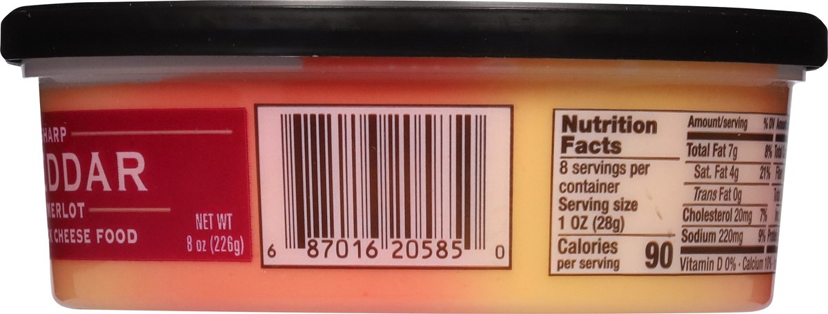 slide 8 of 15, Black Creek Sharp Cheddar with Merlot Cheese 8 oz, 8 oz